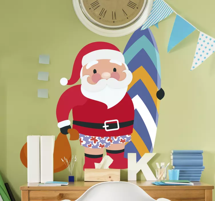 Santa Claus christmas sticker - TenStickers