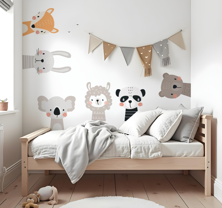 Scandinavian animals pack wall sticker - TenStickers