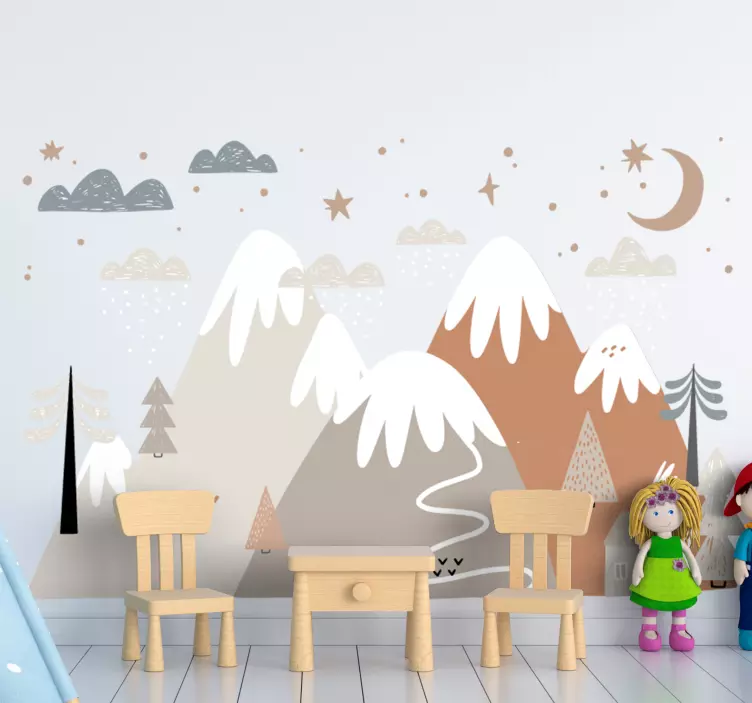 Scandinavian mountains alika Wall Sticker - TenStickers