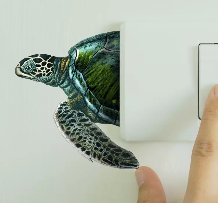 Sea turtle light switch sticker - TenStickers