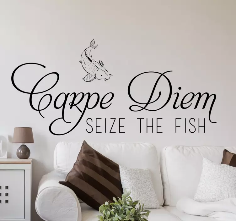 Seize The Fish wall stickers quotes - TenStickers
