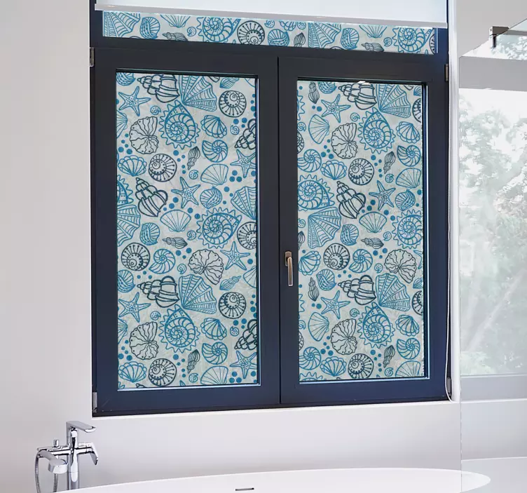 Shell fish window sticker - TenStickers