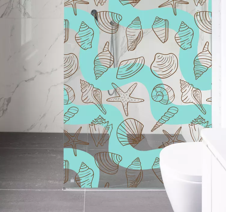 Shells Shower Sticker - TenStickers