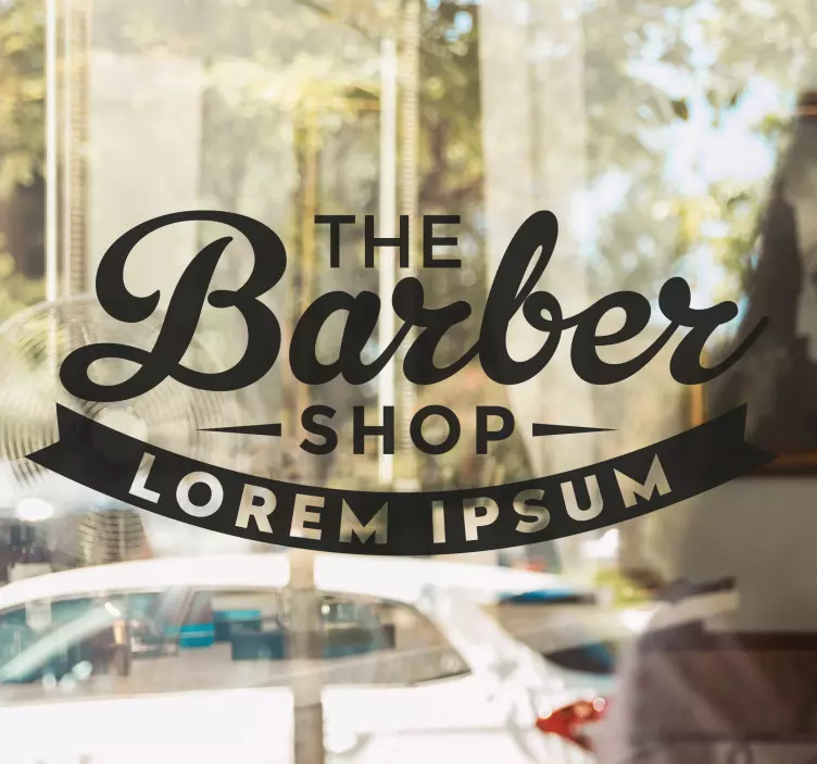 Shop window sticker barber shop style - TenStickers