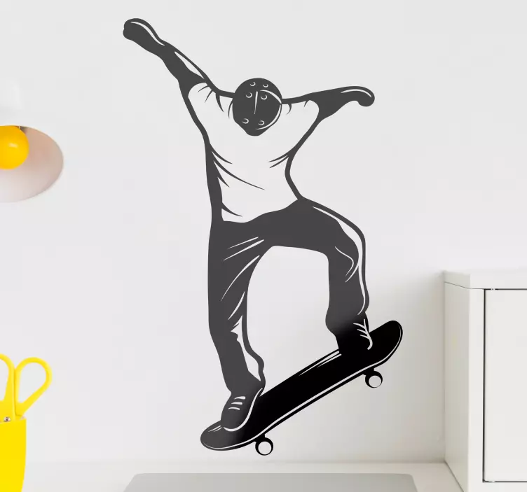 Skateboarder silhouette wall sticker - TenStickers