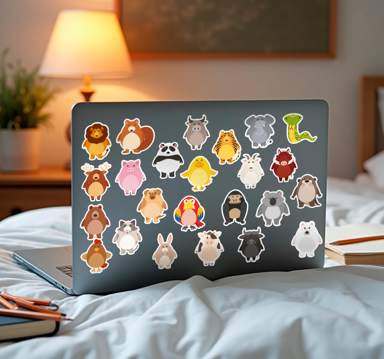 Miniature creature decal collection laptop sticker - TenStickers