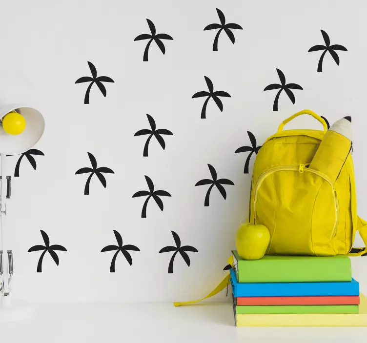 Small palm trees set tree wall decal - TenStickers
