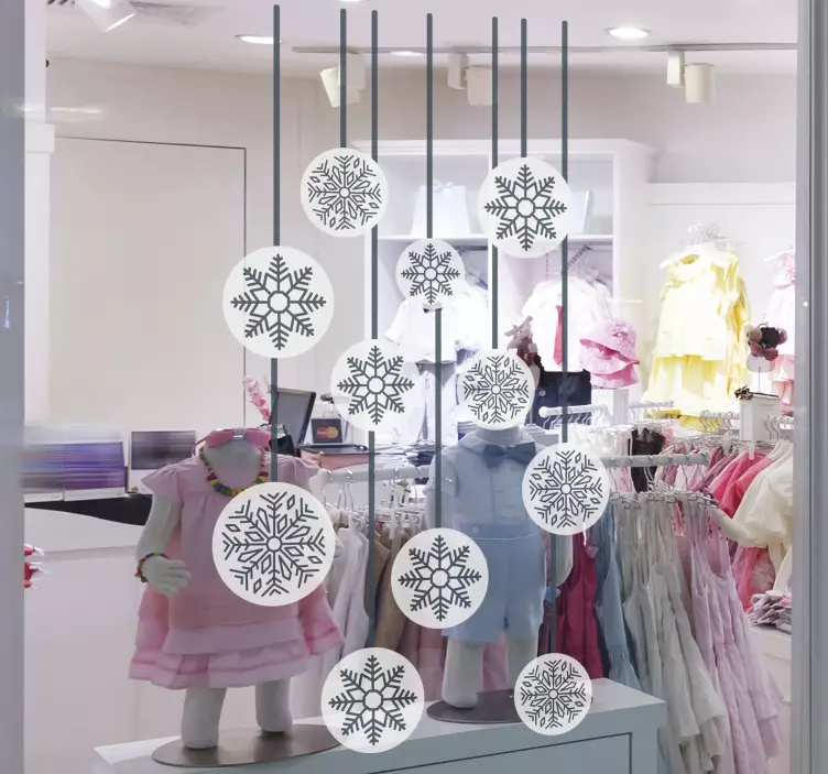 Snowflake window christmas sticker - TenStickers