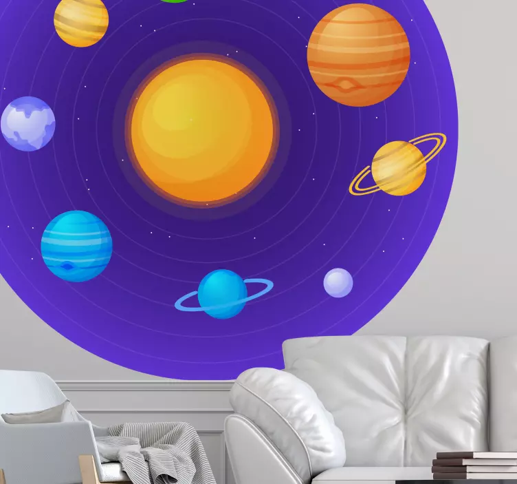 Solar System Concept space sticker - TenStickers