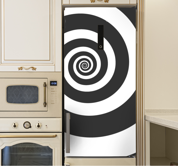 Spiral overlay fridge sticker - TenStickers