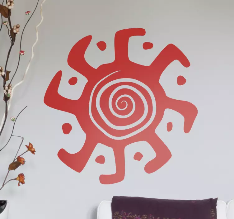 Spiral sun motif decoration wall sticker - TenStickers