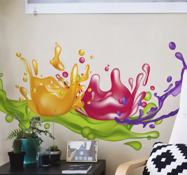 Splash of colors decoration wall sticker - TenStickers