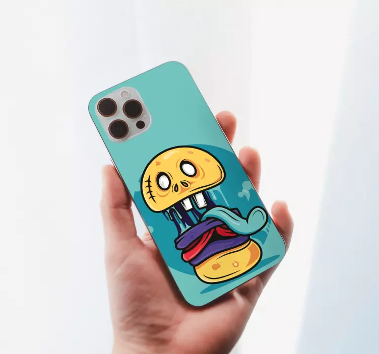 Spooky skull soda iPhone sticker - TenStickers