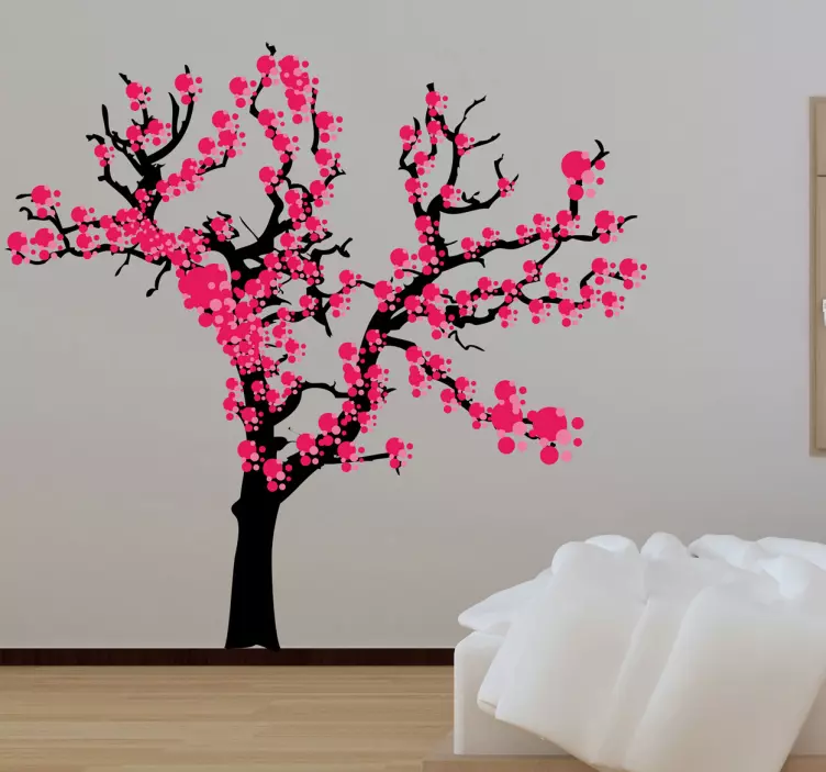 Spring Japanese Tree Wall Sticker - TenStickers
