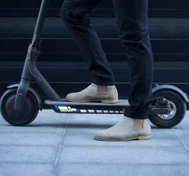 Square scooter square sticker - TenStickers