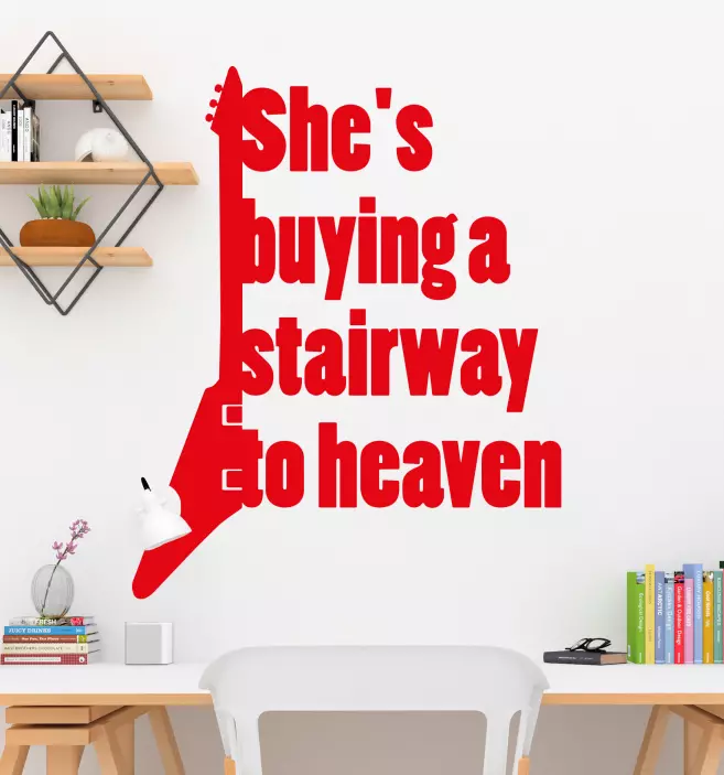 Stairway to Heaven song lyric wall decal - TenStickers
