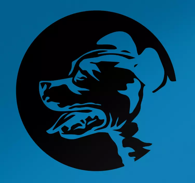 Stylized Dog Profile cat sticker - TenStickers