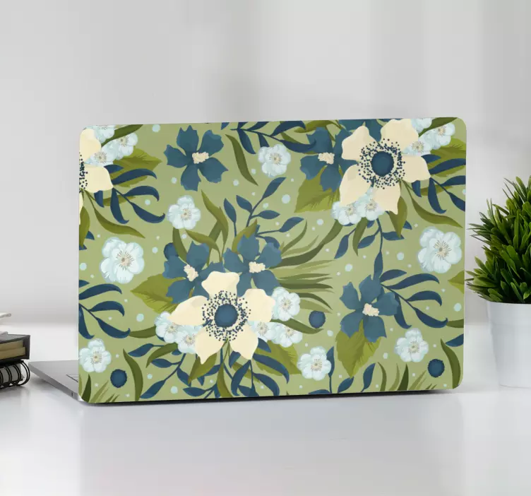 Summer colourful flower pattern laptop skin - TenStickers