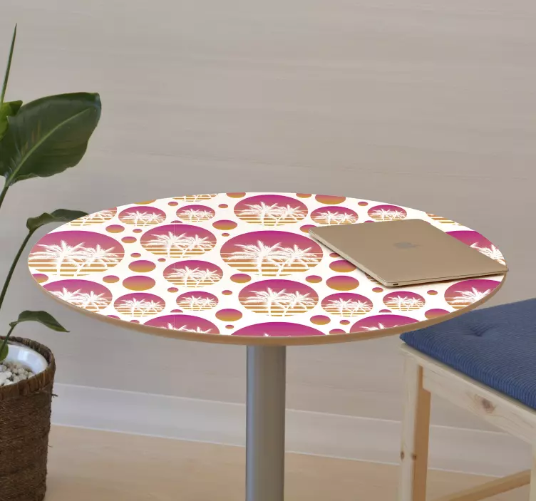 Sunset vintage landscape  furniture sticker - TenStickers