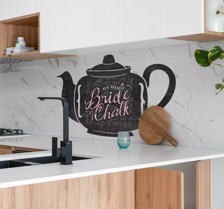 Teapot Silhouette Wall Sticker - TenStickers