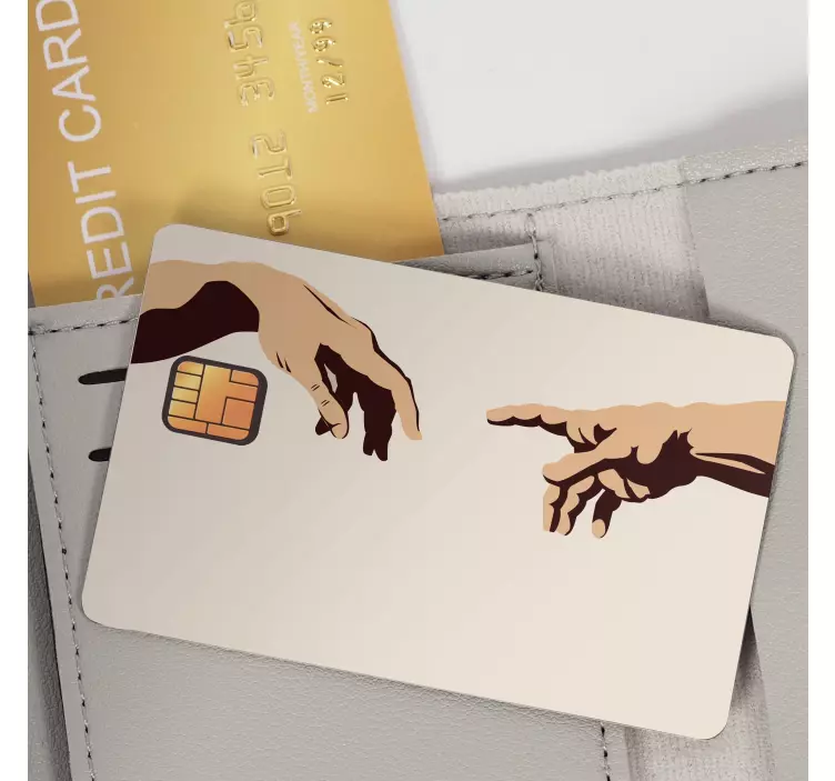 The creation of Adam credit card sticker - TenStickers