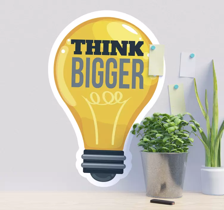 THINK BIGGER wall stickers quotes - TenStickers