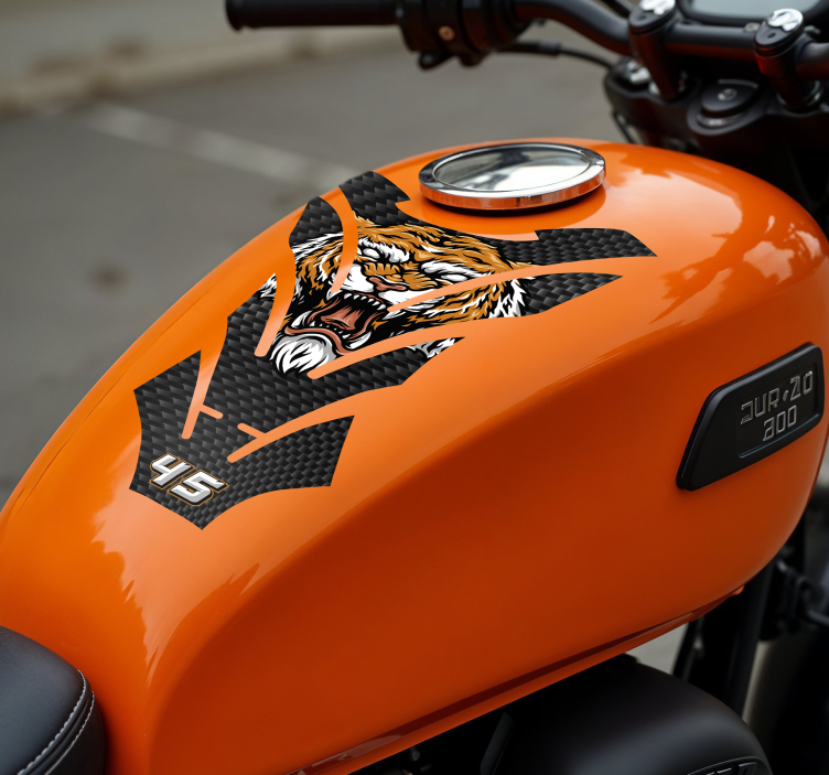 Tiger motorcycle sticker - TenStickers