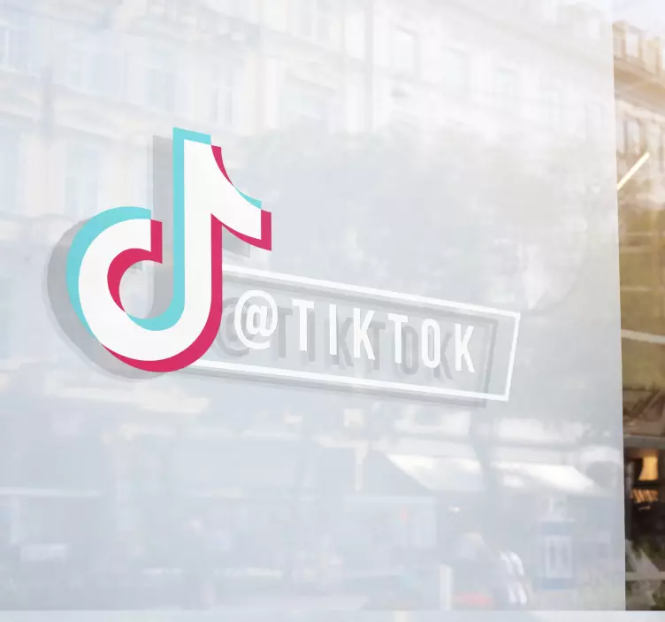 Tiktok personalised window sticker - TenStickers