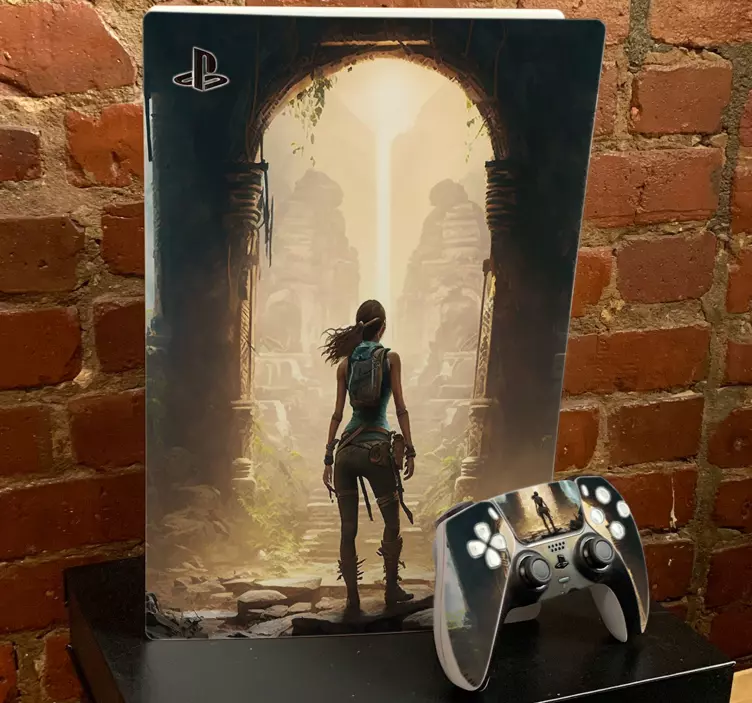 Tomb Explorer playstation sticker - TenStickers