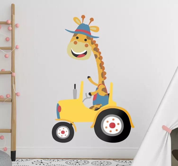 Tractor contour illustration sticker - TenStickers