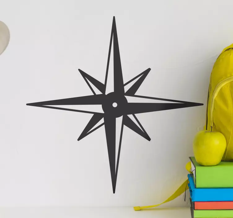 Travel rose compass wall sticker - TenStickers