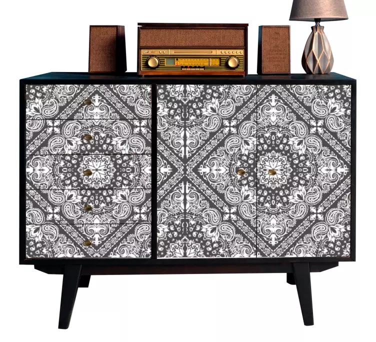 Triangle black bandana furniture decal - TenStickers