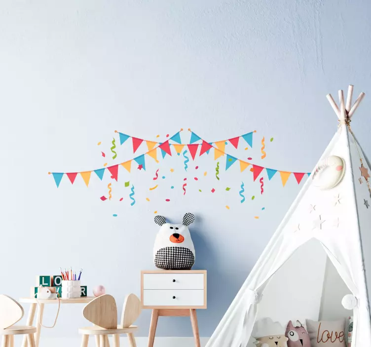 Triangle confetti wall sticker - TenStickers