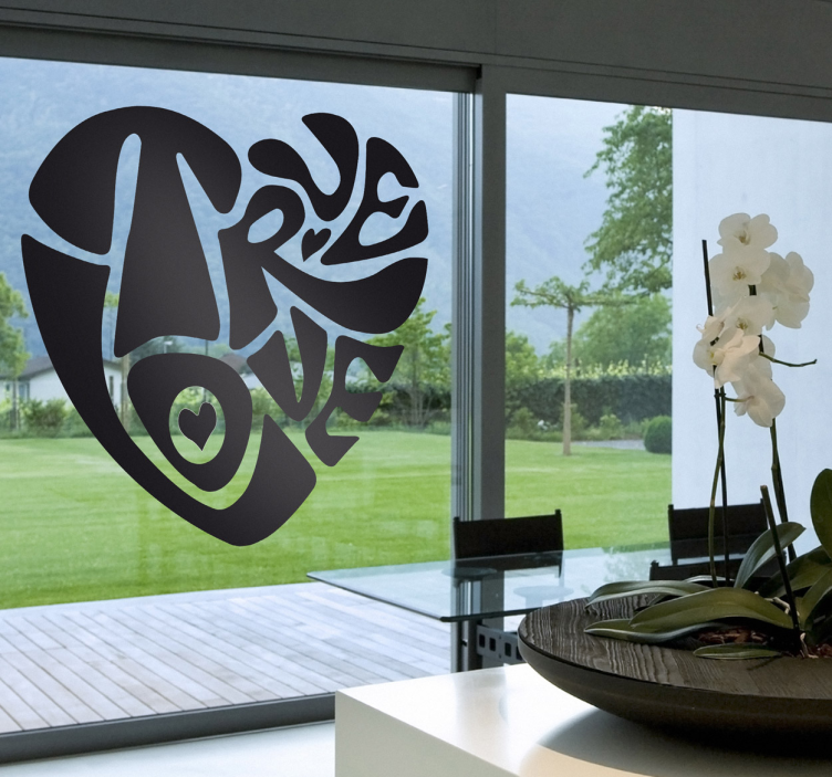 True Love Window Sticker - TenStickers