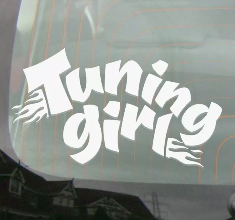 tuning girl Car vinyl Sticker - TenStickers