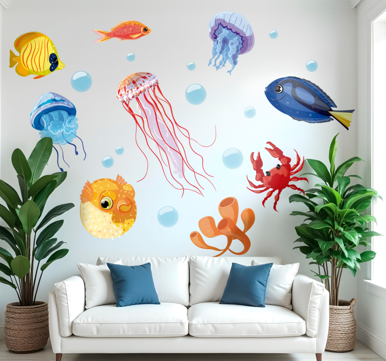 Underwater motif wall sticker - TenStickers