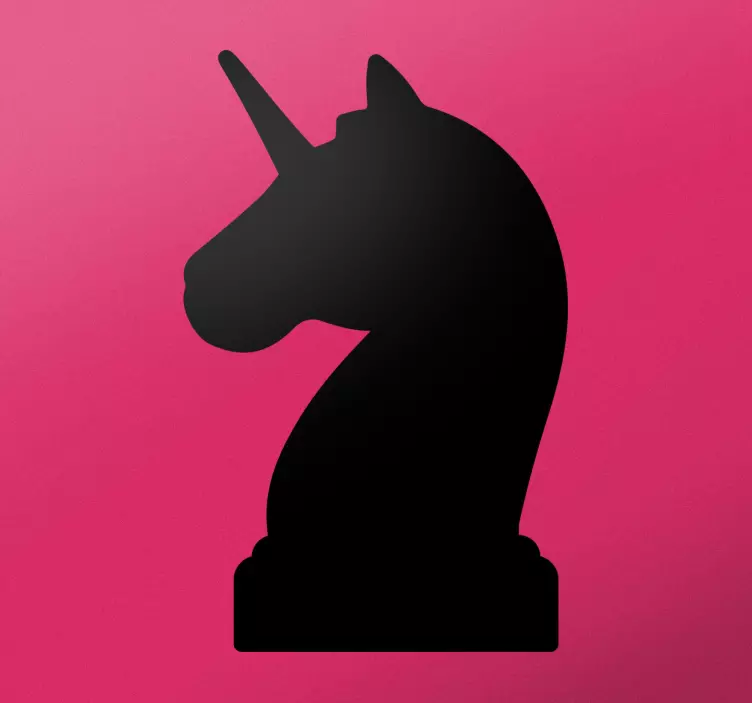 Unicorn Chess Piece animal wall decor - TenStickers