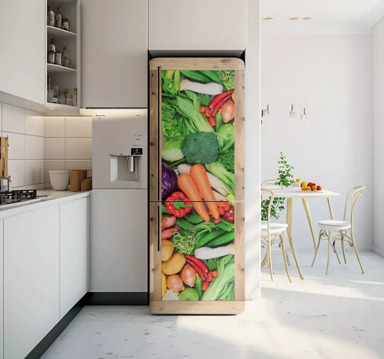 Vegetables box fridge sticker - TenStickers