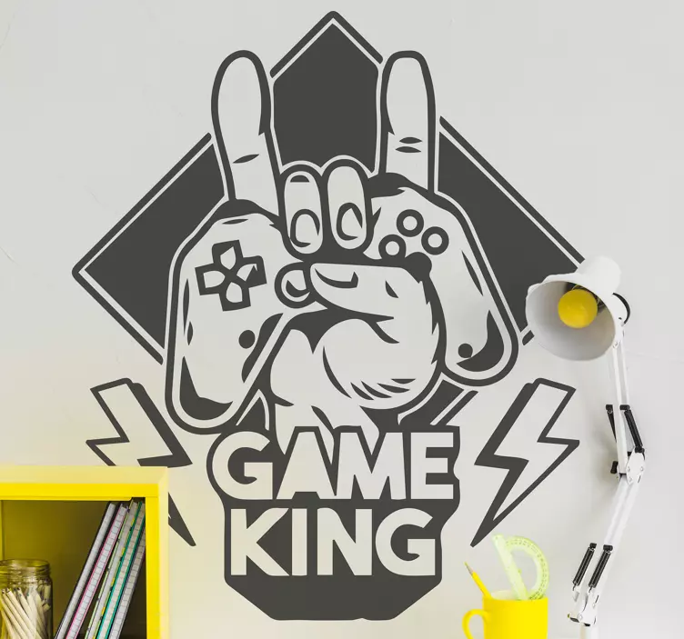 Video game sticker gamer hand sign - TenStickers