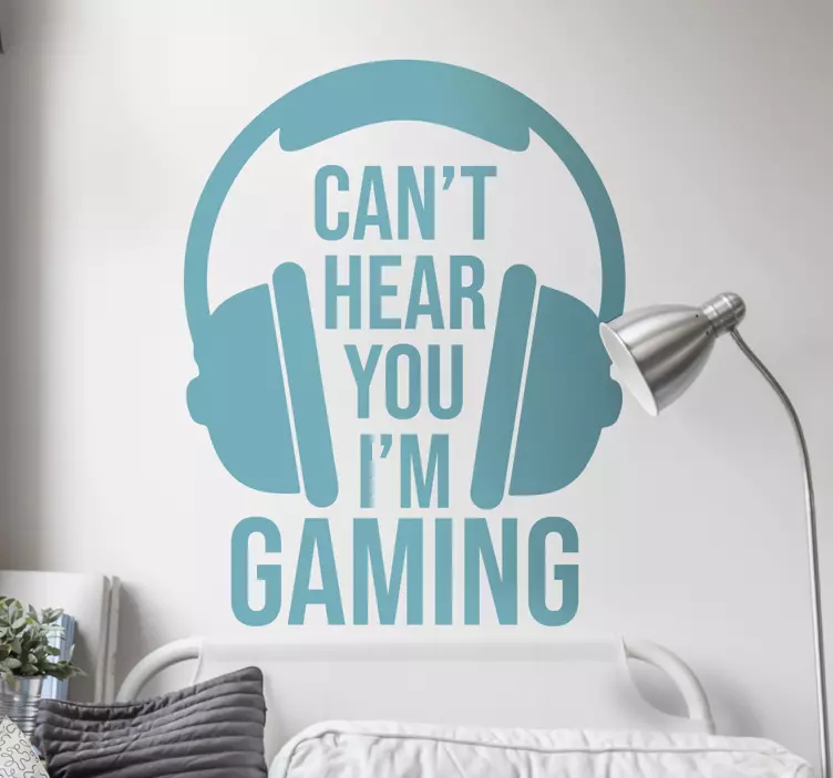 Video game sticker headphones gaming statement - TenStickers