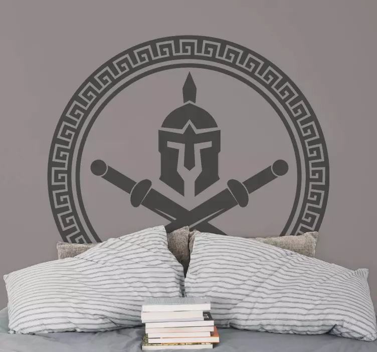 Video game sticker spartan helmet emblem - TenStickers