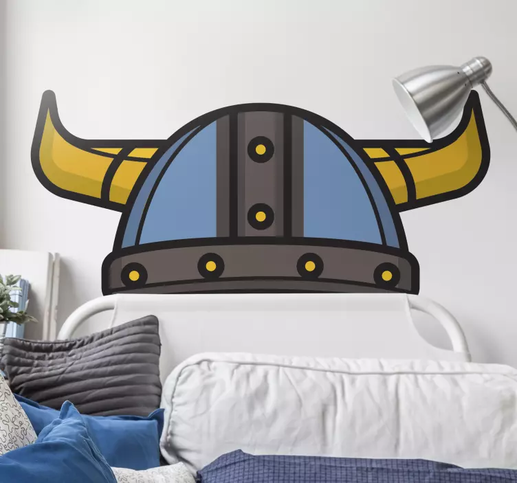 Viking helmet icon character sticker - TenStickers