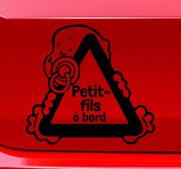 Vinilo decorativo nieto a bordoFR Baby on board sticker - TenStickers