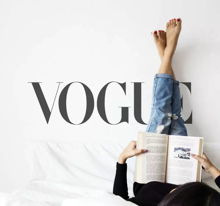 Vogue text wall  vinyl sticker - TenStickers