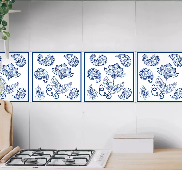Wall sticker botanical paisley element - TenStickers
