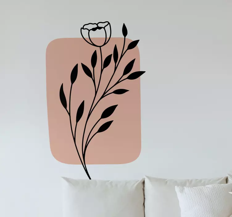 Wall sticker stylish floral design - TenStickers