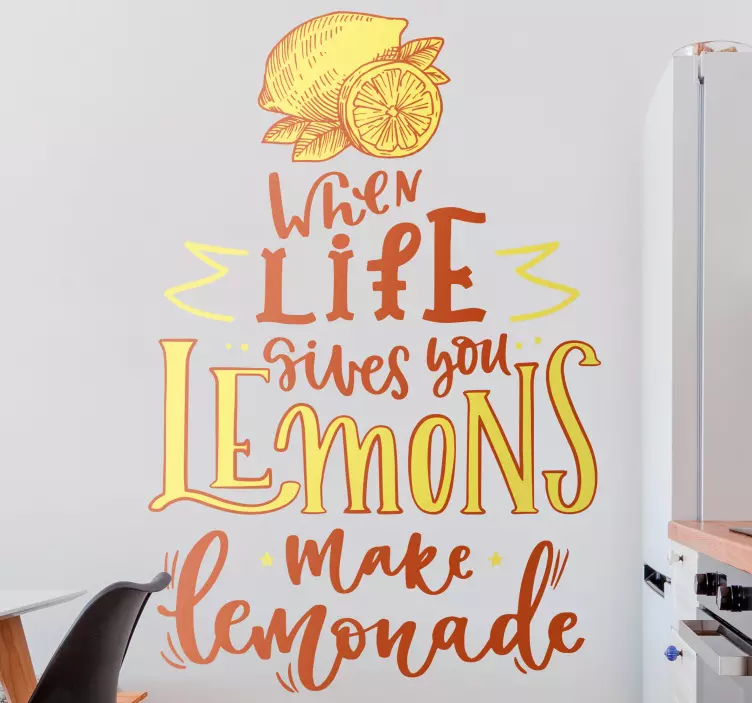 Wall stickers quotes when life gives you lemons - TenStickers