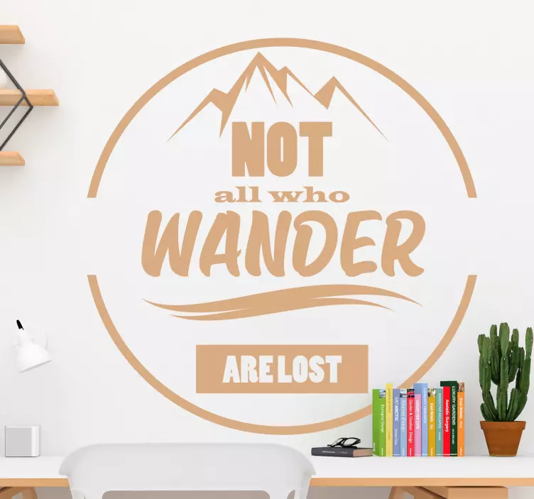 Wander text wall vinyl decal - TenStickers