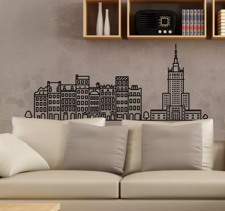 Warsaw city wall vinyl sticker - TenStickers
