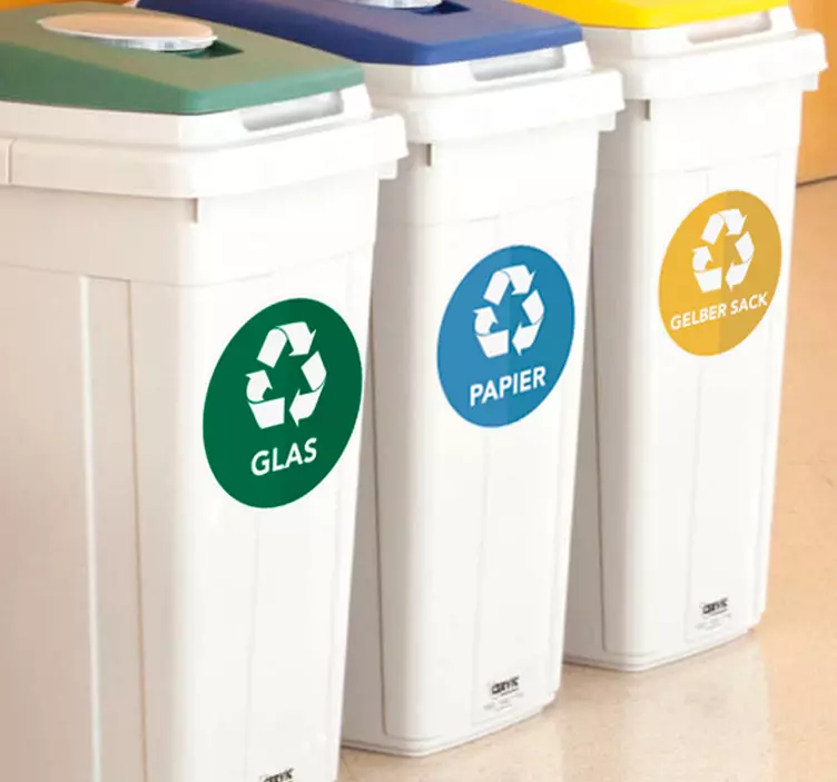 waste separation vinyl sign - TenStickers
